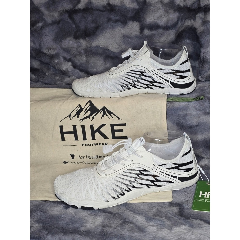 NWT Hike Footwear Lorax Pro White Black Barefoot Sneakers Womens 8 EU 39